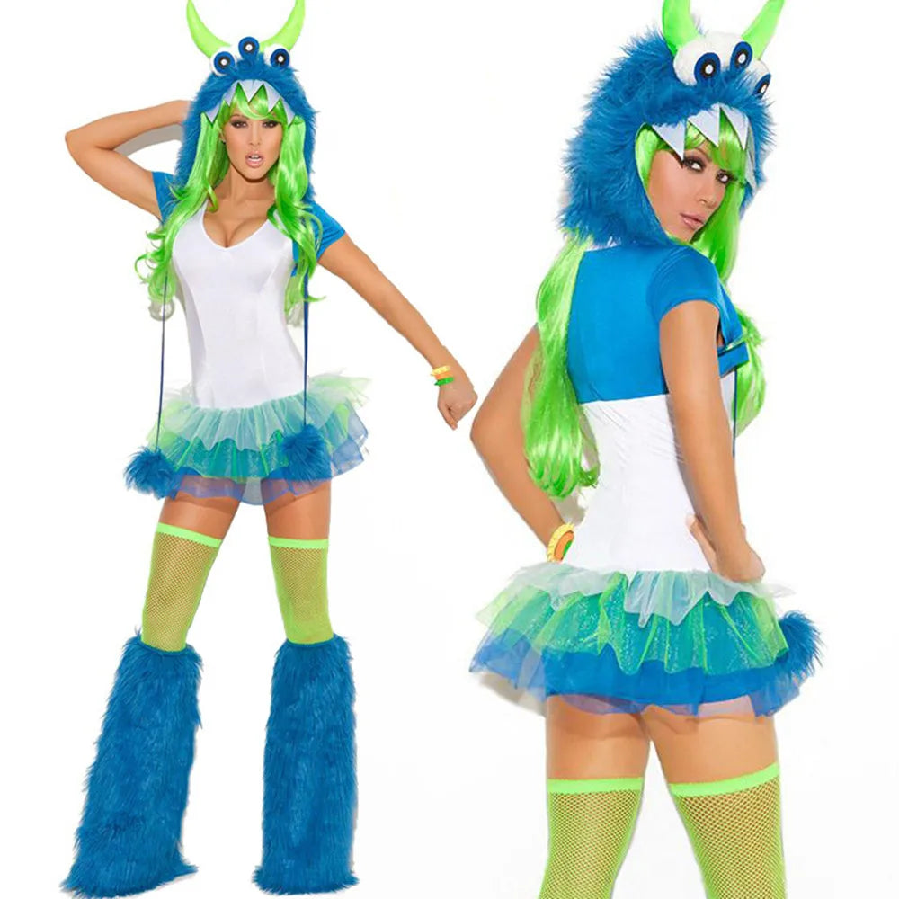 Monster Mash-Up: Green & Blue Fuzz – 2000s Creature Style